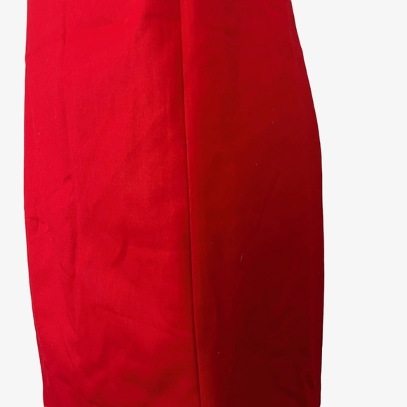 JONES NEW YORK COLLECTION STRETCH Red Lined Cap Sleeve Sheath Career Dress sz 2 - Picture 8 of 16